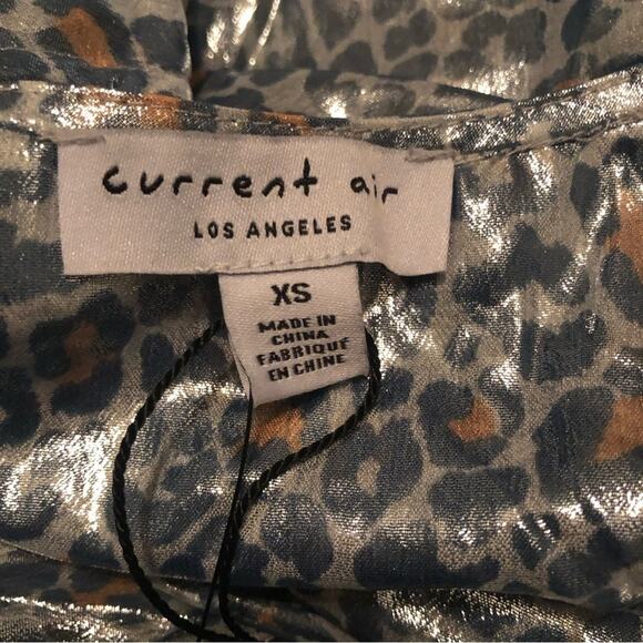 Current Air Leopard Shine Midi Dress Blue NEW - Picture 3 of 8